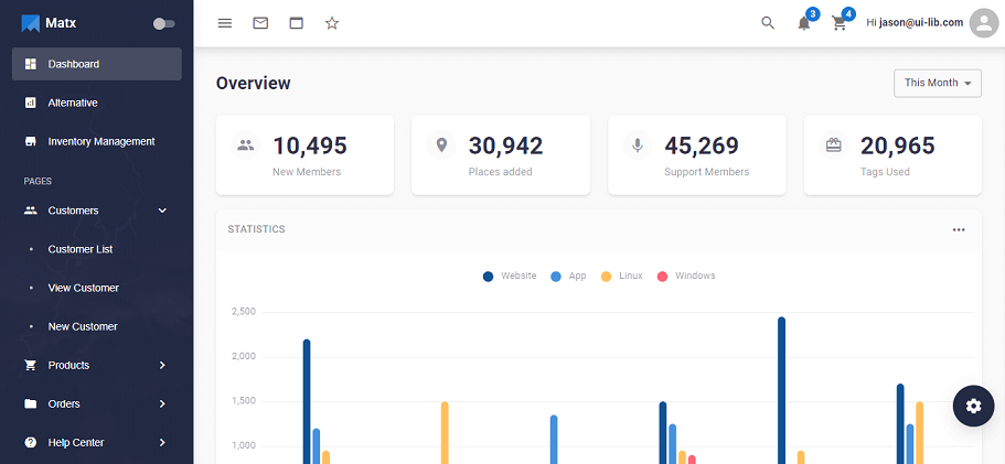 MatX Admin Dashboard Pro 