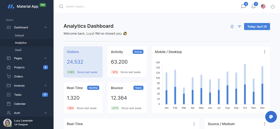 Material App Pro - React Admin Dashboard 