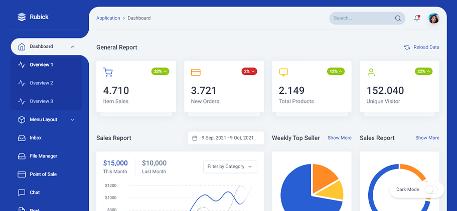 Midtone - tailwindcss dashboard template