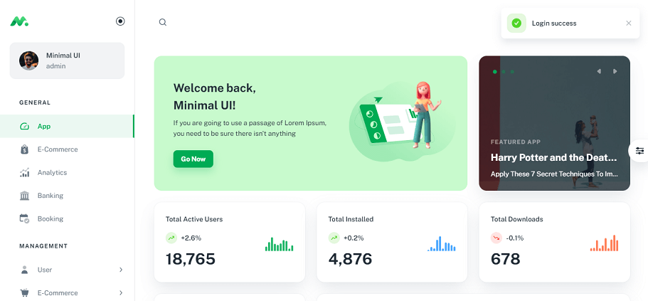 Minimal - Client & Admin Dashboard