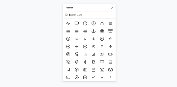 feather icons