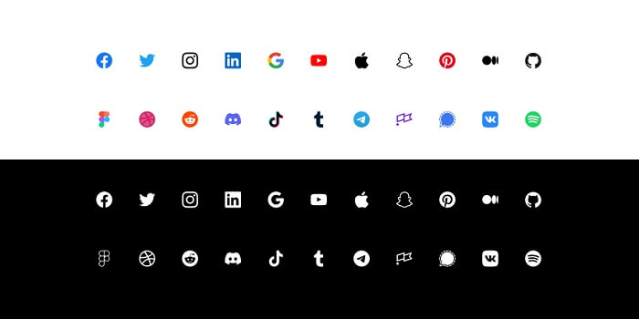 Social Icons figma icons