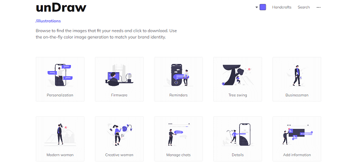  unDraw Open Source Illustration Website