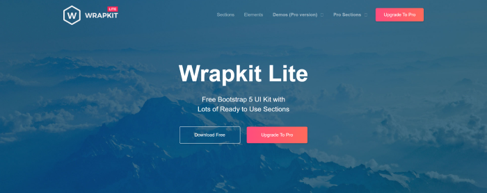 Wrapkit Lite bootstrap UI Kit