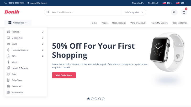 Bonik – React Multipurpose eCommerce Template
