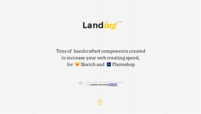 Landing handcrafted free ui kit