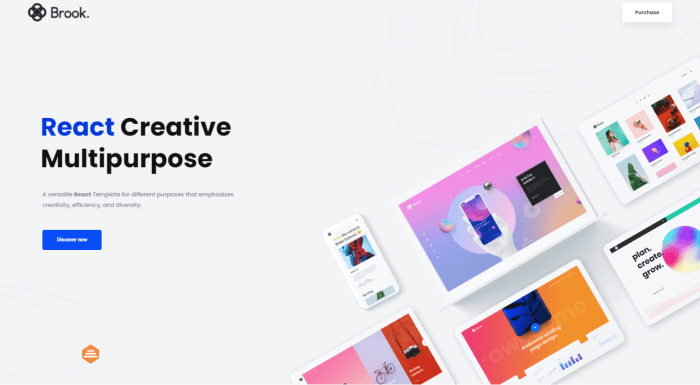 brook react multipurpose template