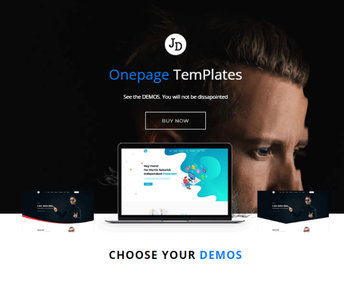 john react portfolio template