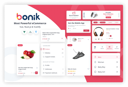 bonik vue nuxtjs vuetify ecommerce template