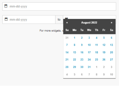 Datepicker and Range Datepicker by btn.ninja