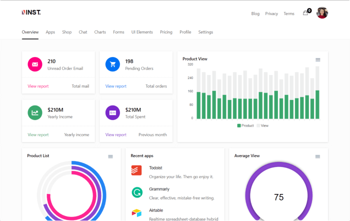 Inst - TypeScript React Admin Template with GraphQL