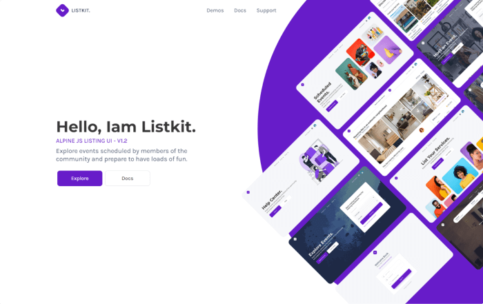 Listkit - Multipurpose Alpine JS and Bulma Listing UI Kit