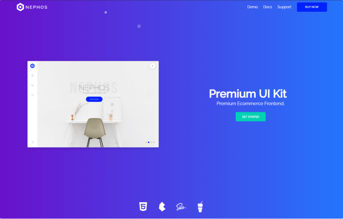 Nephos - Modern Bulma Ecommerce Frontend