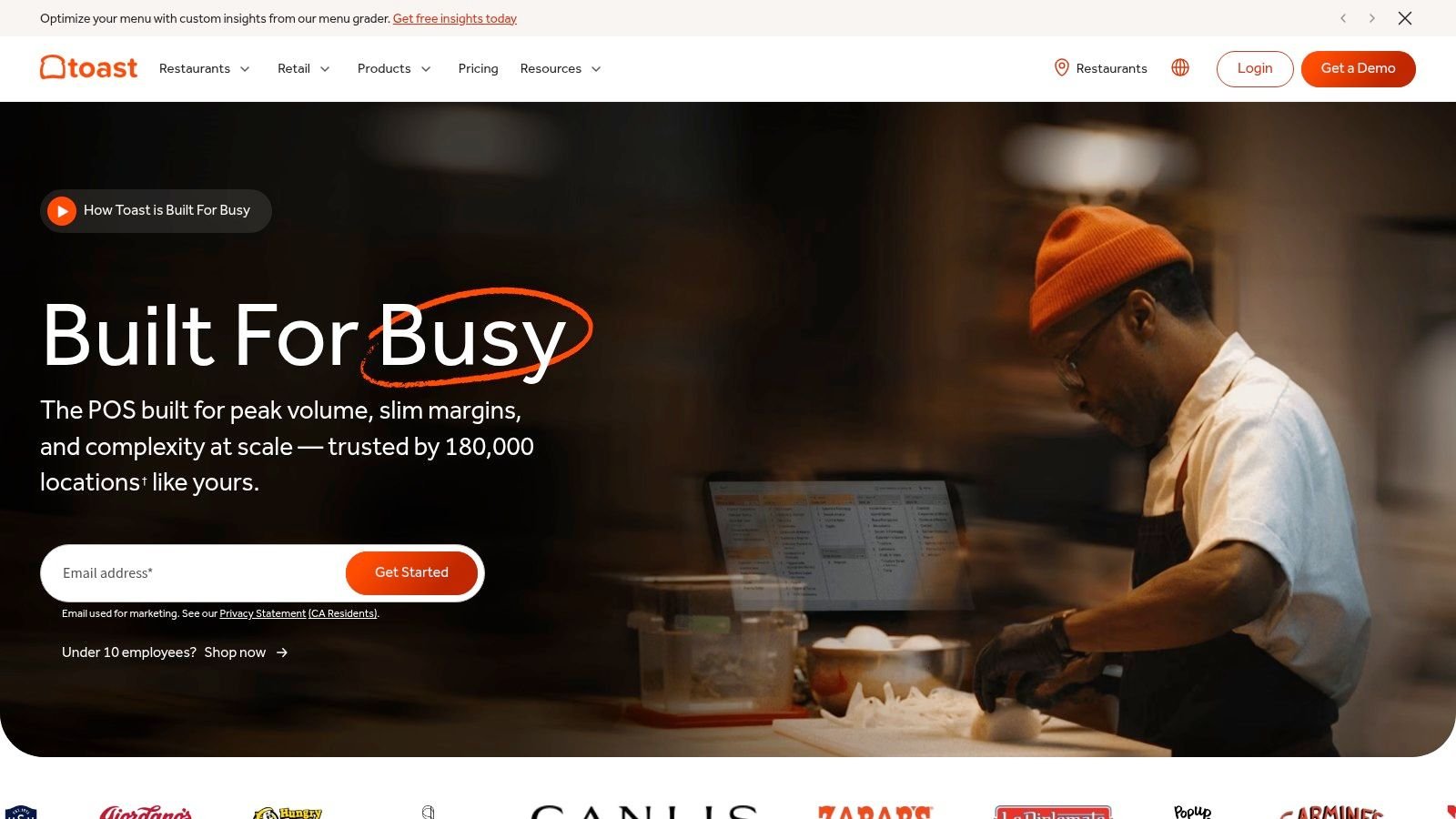 Toast restaurant software interface