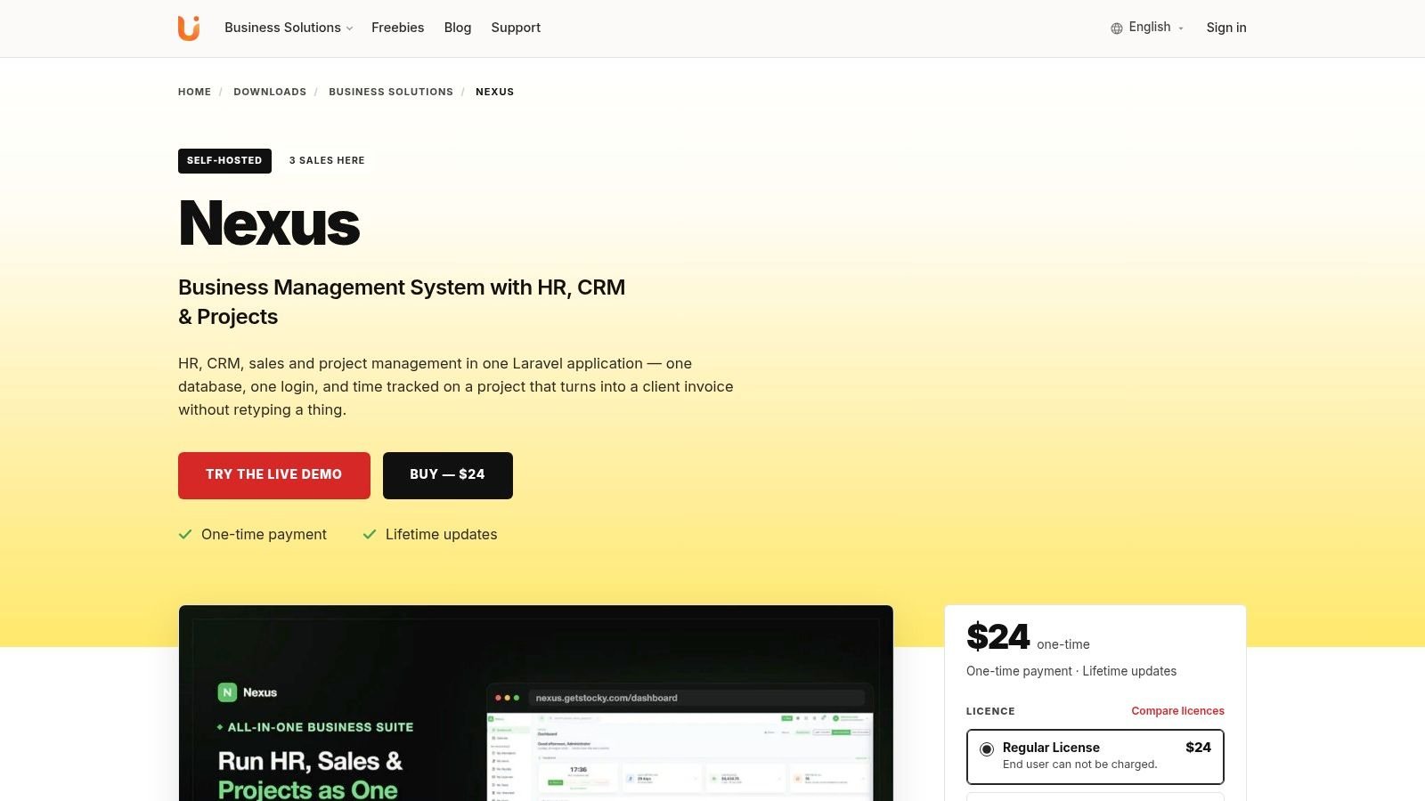 Nexus, All-in-One HR, CRM and Project Management Software