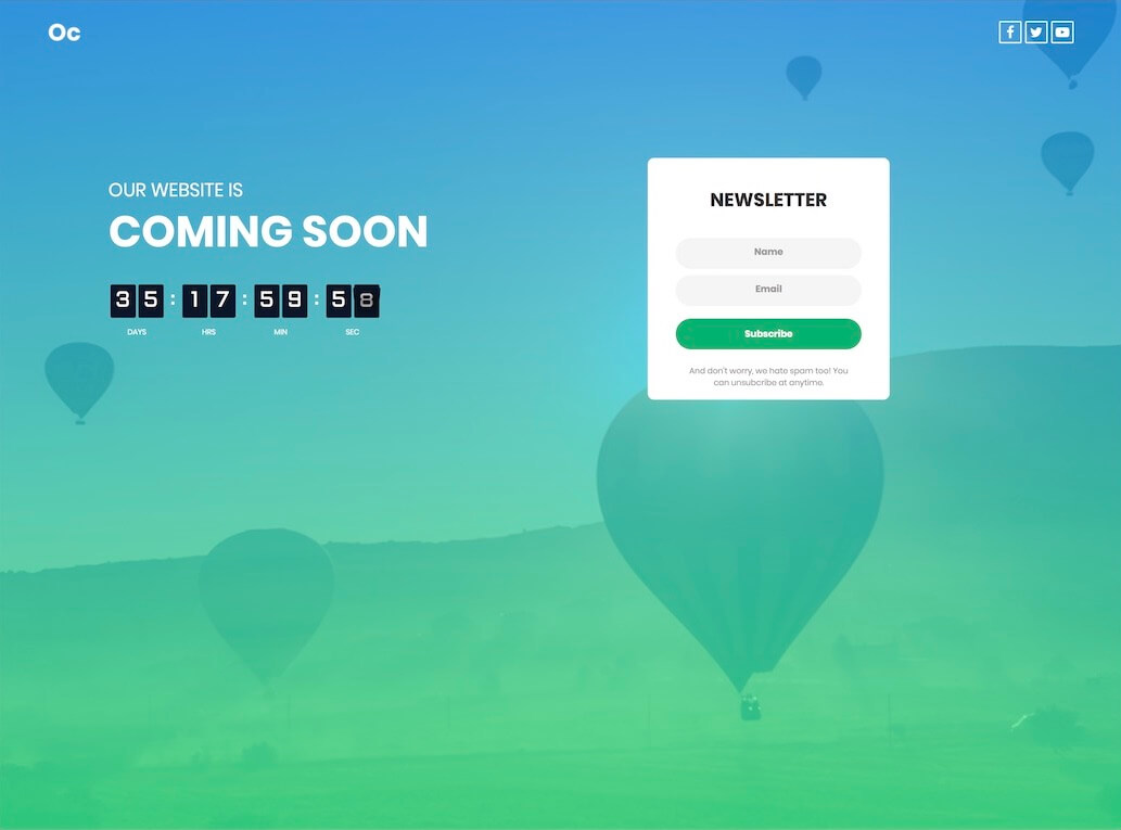 Coming Soon Template by Colorlib V06