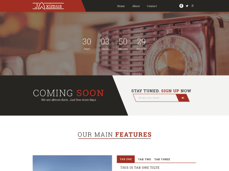 Jaximus coming soon template