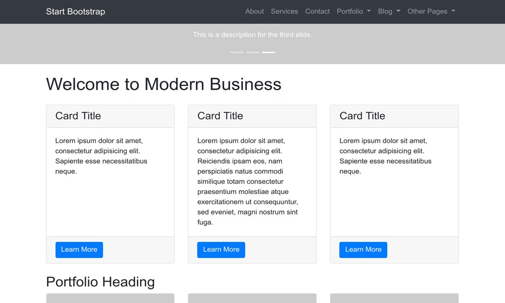 free bootstrap template for business