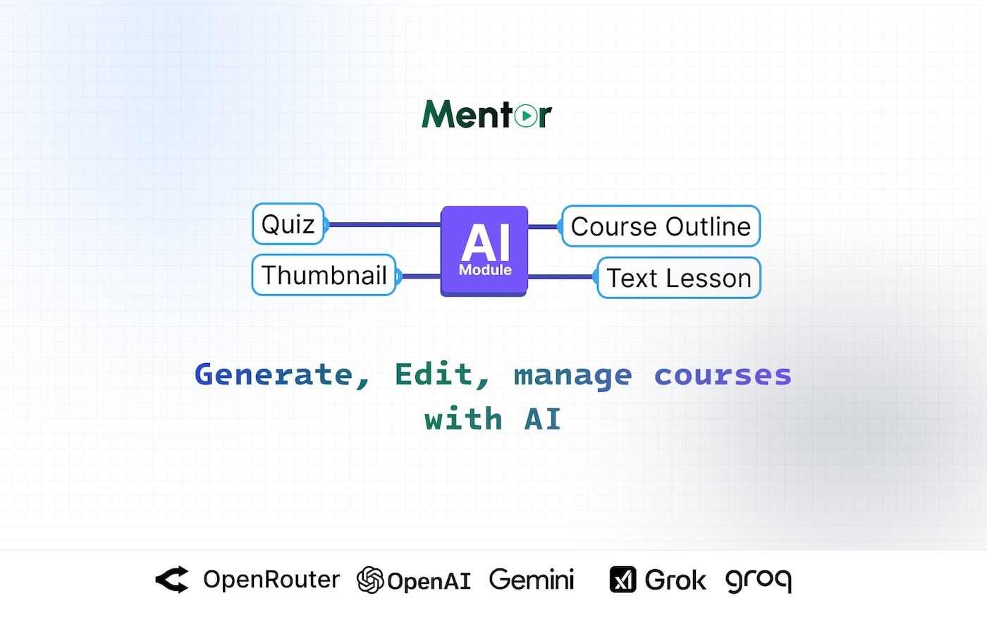 AI Course generator for Mentor LMS