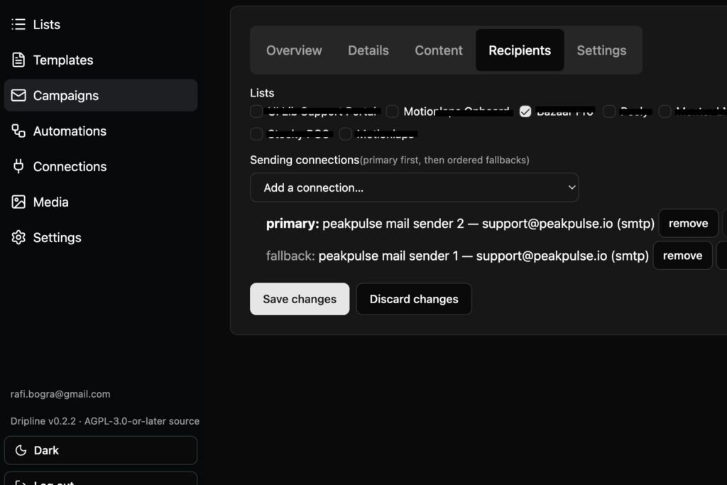 Multi-provider sending with failover