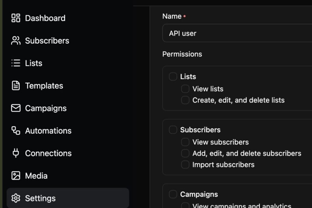 Dripline User roles and permissions