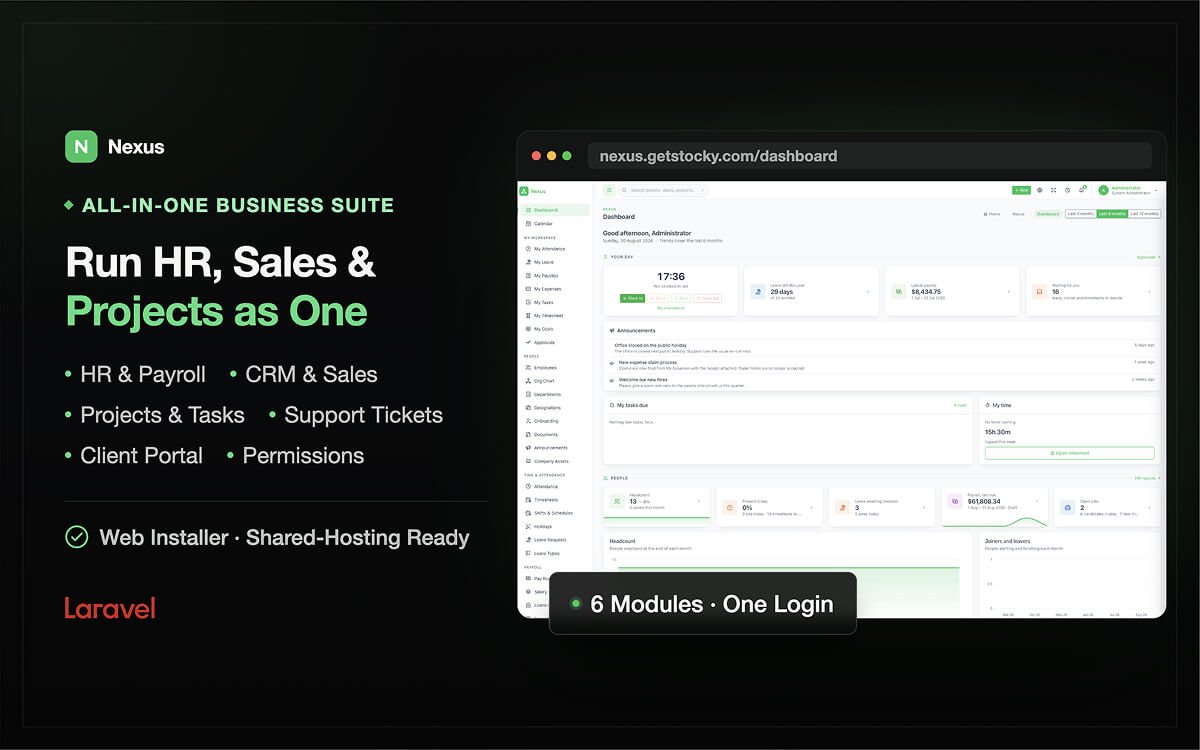 Nexus – HR, CRM & Project Management System